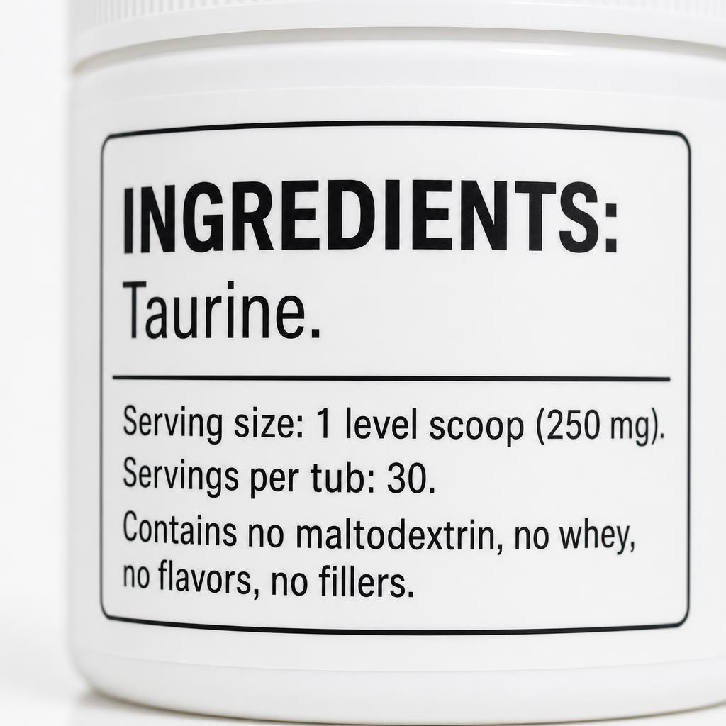 Close-up of the NinthLife ingredient panel
